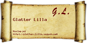 Glatter Lilla névjegykártya
